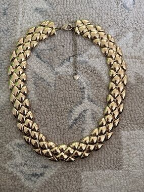 Talbots Gold Link Statement Necklace